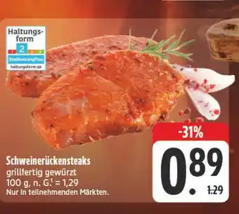 Edeka Schweinerückensteaks Angebot