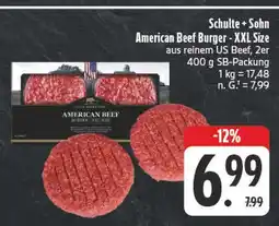 Edeka Schulte + sohn american beef burger - xxl size Angebot