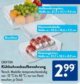 Aldi Süd CROFTON Kühlschrankaufbewahrung Angebot