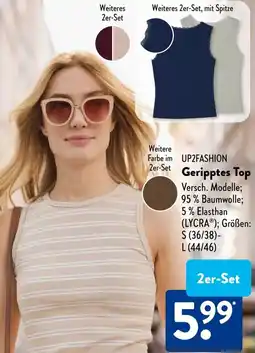 Aldi Süd UP2FASHION Geripptes Top Angebot