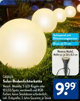 Aldi Süd CASALUX Solar-Bodenlichterkette Angebot