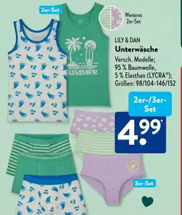 Aldi Süd LILY & DAN Unterwäsche Angebot