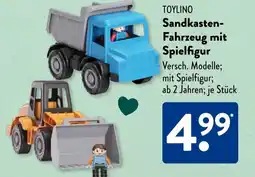 Aldi Süd TOYLINO Sandkasten- Fahrzeug mit Spielfigur Angebot
