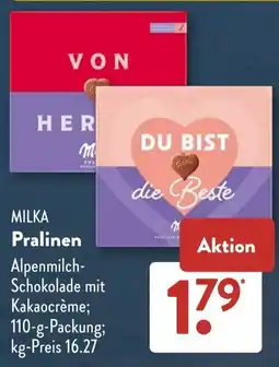 Aldi Süd MILKA Pralinen Angebot
