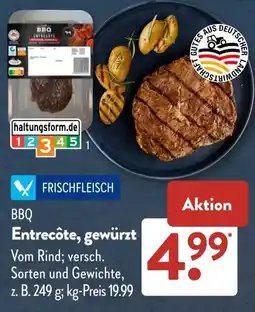 Aldi Süd BBQ Entrecôte, gewürzt Angebot
