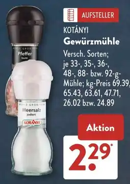 Aldi Süd KOTÁNYI Gewürzmühle Angebot