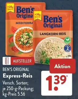 Aldi Süd BEN'S ORIGINAL Express-Reis Angebot