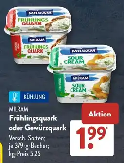 Aldi Süd MILRAM Frühlingsquark oder Gewürzquark Angebot