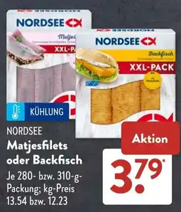 Aldi Süd NORDSEE Matjesfilets oder Backfisch Angebot
