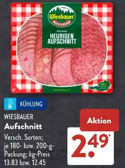 Aldi Süd WIESBAUER Aufschnitt Angebot