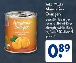 Aldi Süd SWEET VALLEY Mandarin- Orangen Angebot