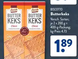 Aldi Süd BISCOTTO Butterkeks Angebot