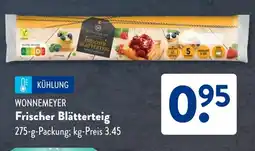 Aldi Süd WONNEMEYER Frischer Blätterteig Angebot