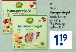 Aldi Süd Bio- Knusperriegel Angebot
