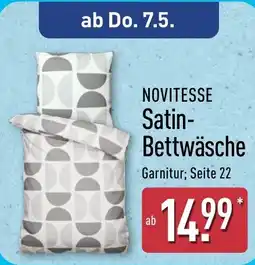 Aldi Nord NOVITESSE Satin- Bettwäsche Angebot
