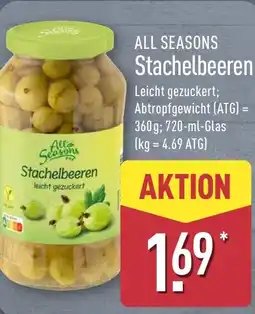 Aldi Nord ALL SEASONS Stachelbeeren Angebot