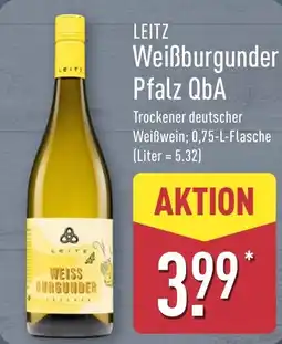 Aldi Nord LEITZ Weißburgunder Pfalz QbA Angebot