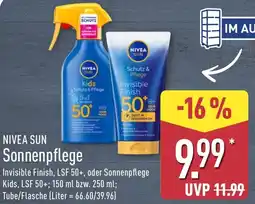 Aldi Nord NIVEA SUN Sonnenpflege Angebot