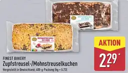 Aldi Nord FINEST BAKERY Zupfstreusel-/Mohnstreuselkuchen Angebot