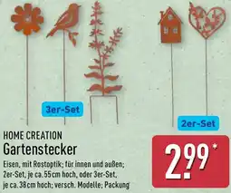 Aldi Nord HOME CREATION Gartenstecker Angebot