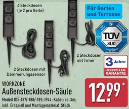 Aldi Nord WORKZONE Außensteckdosen-Säule Angebot