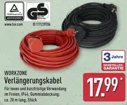 Aldi Nord WORKZONE Verlängerungskabel Angebot