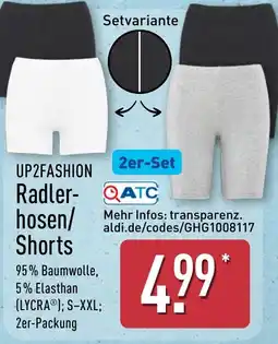 Aldi Nord UP2FASHION Radlerhosen/ Shorts Angebot