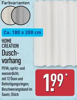 Aldi Nord HOME CREATION Duschvorhang Angebot