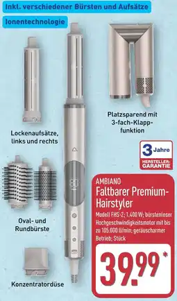 Aldi Nord AMBIANO Faltbarer Premium- Hairstyler Angebot