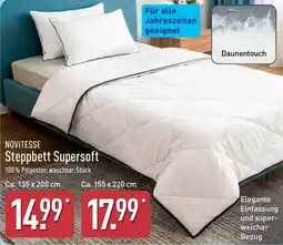 Aldi Nord NOVITESSE Steppbett Supersoft Angebot