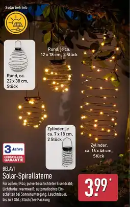 Aldi Nord BELAVI Solar-Spirallaterne Angebot