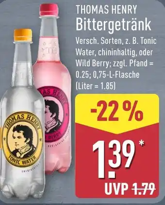 Aldi Nord THOMAS HENRY Bittergetränk Angebot