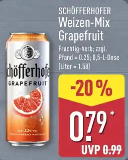 Aldi Nord SCHÖFFERHOFER Weizen-Mix Grapefruit Angebot