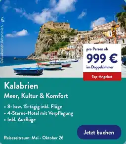 Aldi Nord Kalabrien Meer, Kultur & Komfort Angebot