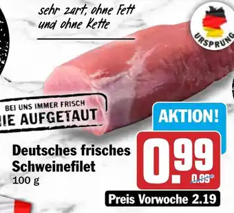 HIT Deutsches frisches Schweinefilet Angebot