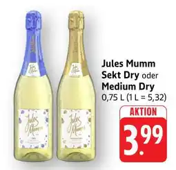 Edeka Jules Mumm Sekt Dry oder Medium Dry Angebot