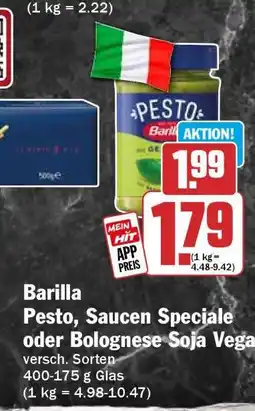 HIT Barilla Pesto, Saucen Speciale oder Bolognese Soja Vega Angebot