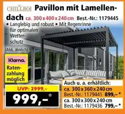 Norma Pavillon mit Lamellendach ca. 300 x 400 x 240 cm Angebot