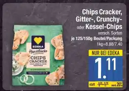 Edeka Chips Cracker, Gitter-, Crunchy- oder Kessel-Chips Angebot