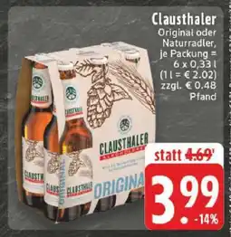 Edeka Clausthaler Original oder Naturradler Angebot