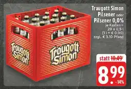 Edeka Traugott Simon Pilsener oder Pilsener 0,0% Angebot