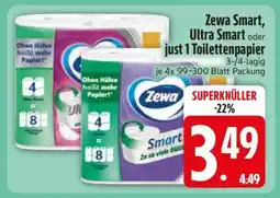 Edeka Zewa Smart, Ultra Smart oder Just 1 Toilettenpapier Angebot