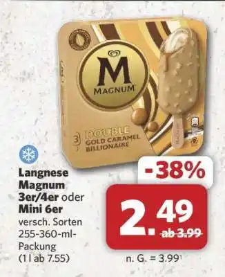Combi Langnese Magnum 3er/4er oder Mini 6er Angebot