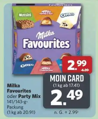 Combi MILKA Favourites oder Party-Mix Angebot