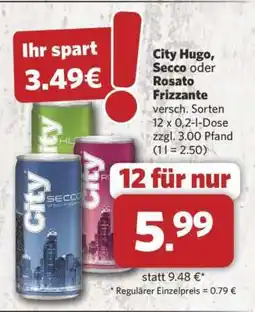 Combi City Hugo Secco oder Rosato Frizzante Angebot