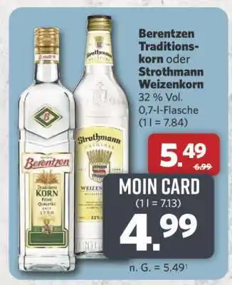 Combi Berentzen Traditionskorn oder Strothmann Weizenkorn Angebot