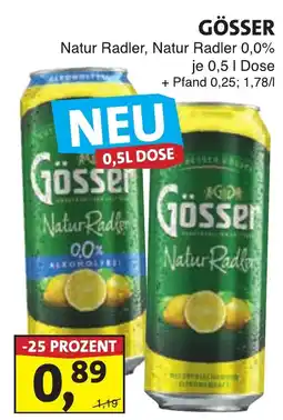 Lösch Depot GÖSSER Natur Radler, Natur Radler 0,0% Angebot