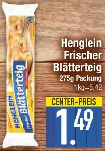 E-Center Henglein Frischer Blätterteig Angebot