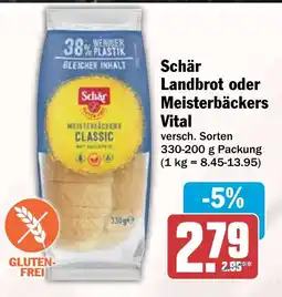 HIT Schär Landbrot oder Meisterbäckers Vital Angebot