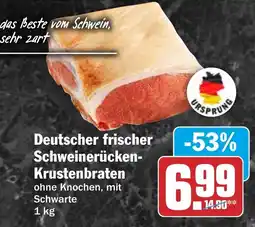 HIT Deutscher frischer Schweinerücken- Krustenbraten Angebot